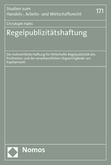 Regelpublizit&auml;tshaftung - Christoph Hahn