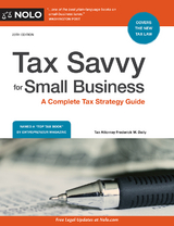 Tax Savvy for Small Business - Frederick W. Daily