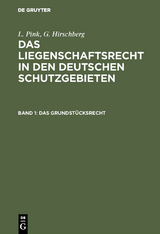 Das Grundst&uuml;cksrecht - L. Pink, G. Hirschberg