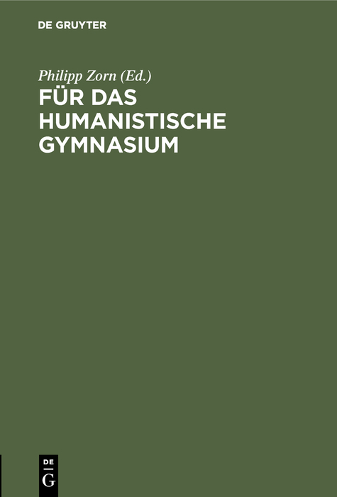 Für das humanistische Gymnasium - 