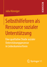 Selbsthilfeforen als Ressource sozialer Unterst&uuml;tzung - Julia H&uuml;nniger