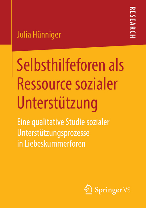 Selbsthilfeforen als Ressource sozialer Unterst&uuml;tzung - Julia H&uuml;nniger