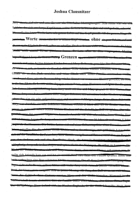Worte ohne Grenzen - Joshua Clausnitzer