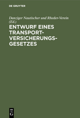 Entwurf eines Transportversicherungsgesetzes - 