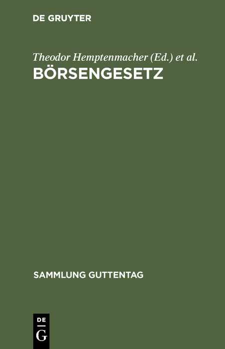 Börsengesetz - 