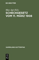 Scheckgesetz vom 11. März 1908 - 