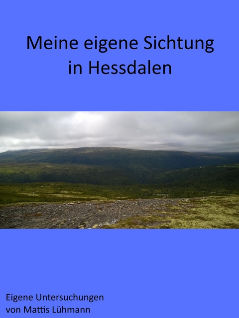 Meine eigene Sichtung in Hessdalen - Mattis L&uuml;hmann