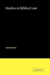 Studies in Biblical Law - Daube, David
