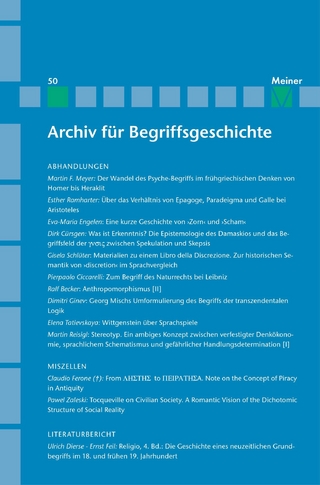 Archiv für Begriffsgeschichte. Band 50