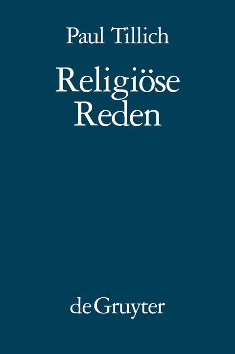 Religi&ouml;se Reden - Paul Tillich