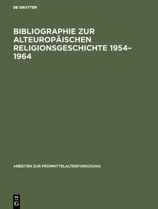 Bibliographie zur alteuropäischen Religionsgeschichte 1954–1964