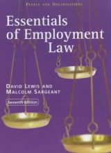 ESSENTIALS OF EMPLOYMENT LAW - Lewis, David; Sargeant, Malcolm