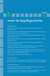 Archiv für Begriffsgeschichte. Band 58 - 