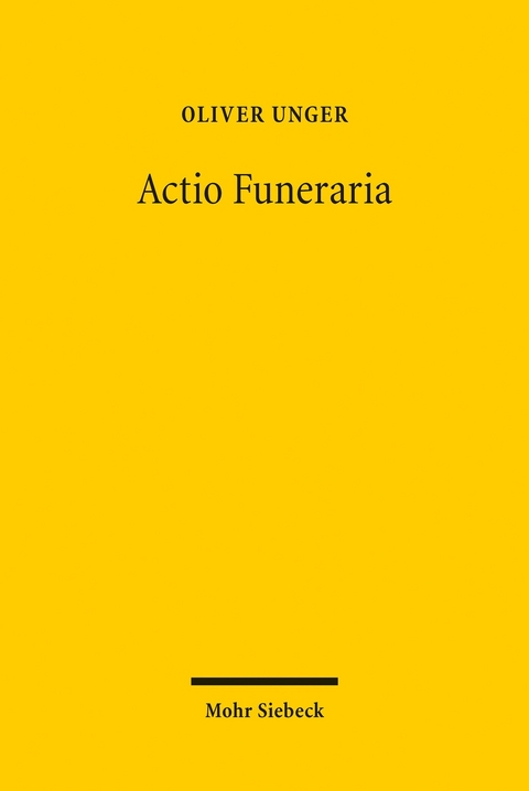 Actio Funeraria -  Oliver Unger