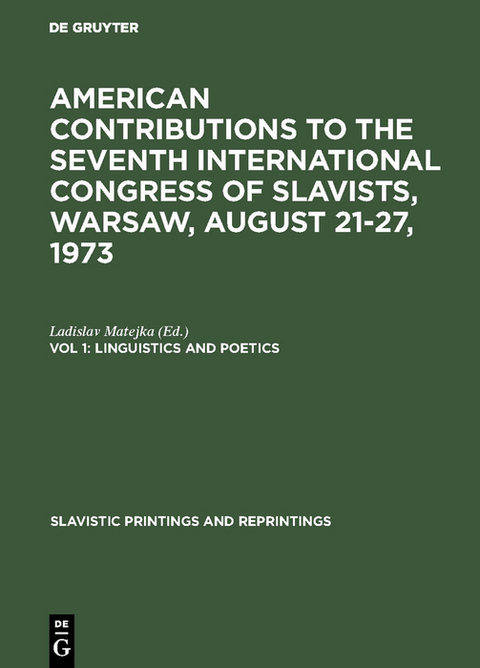 Linguistics and Poetics - 