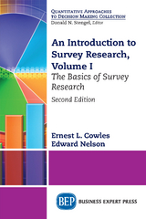 An Introduction to Survey Research, Volume I - Ernest L. Cowles, Edward Nelson