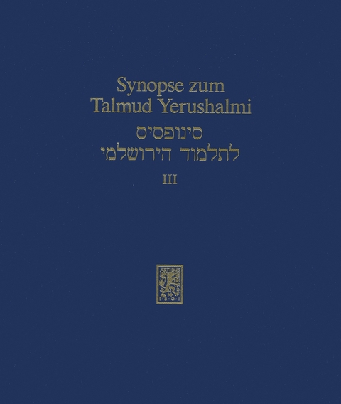 Synopse zum Talmud Yerushalmi - 