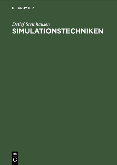 Simulationstechniken - Detlef Steinhausen