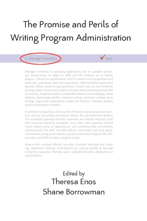 Promise and Perils of Writing Program Administration, The - 