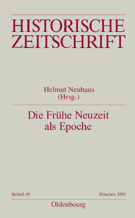 Die Fr&uuml;he Neuzeit als Epoche - 