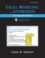 Excel Modeling and Estimation in Corporate Finance - Holden, Craig W.