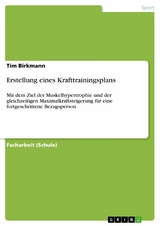 Erstellung eines Krafttrainingsplans -  Tim Birkmann