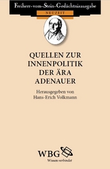 Quellen zur Innenpolitik der &Auml;ra Adenauer - 