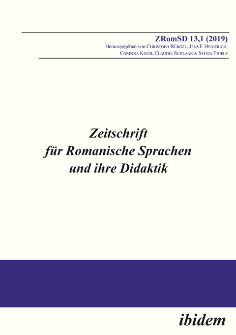 Zeitschrift f&uuml;r Romanische Sprachen und ihre Didaktik - 