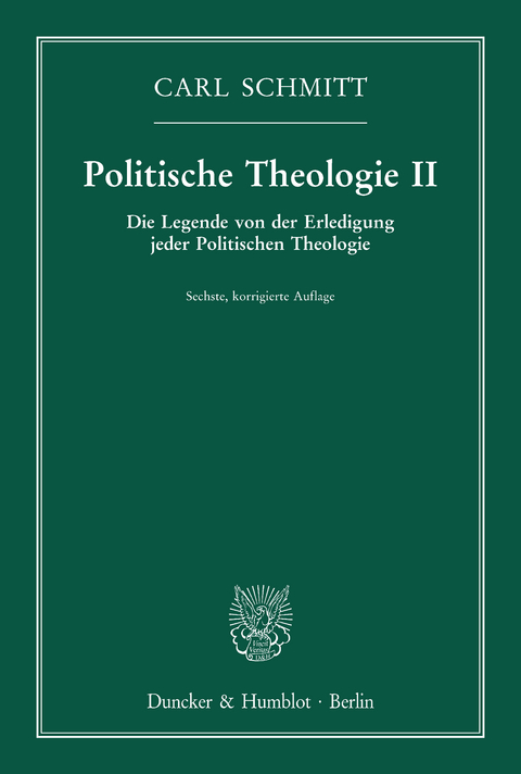 Politische Theologie II. - Carl Schmitt