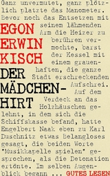 Der M&auml;dchenhirt &ndash; Ein Milieuroman - Egon Erwin Kisch