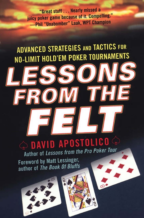 Lessons From The Felt: Advanced Strategies And Tactics For No-limit Hold'em Tournaments - David Apostolico