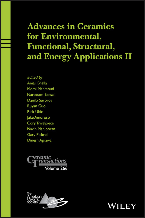 Advances in Ceramics for Environmental, Functional, Structural, and Energy Applications II - 