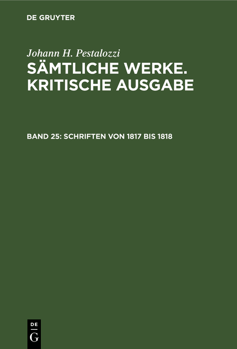 Schriften von 1817 bis 1818 - 