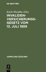 Invalidenversicherungsgesetz vom 13. Juli 1899 - 