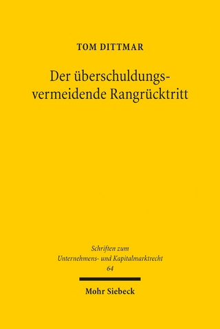 Der überschuldungsvermeidende Rangrücktritt