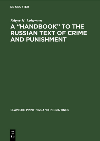 A “Handbook” to the Russian Text of Crime and Punishment