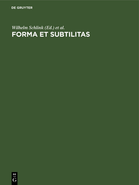 Forma et subtilitas - 