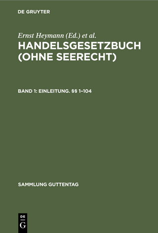 Erstes Buch: Einleitung. §§ 1–104