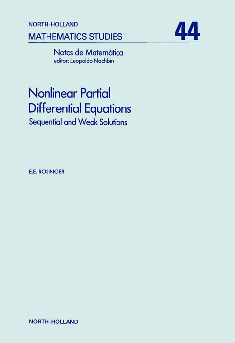 Nonlinear Partial Differential Equations - 