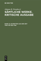 Schriften aus der Zeit von 1797 bis 1799 - 