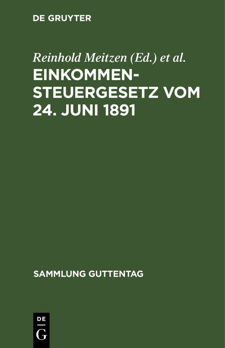 Einkommensteuergesetz vom 24. Juni 1891 - 