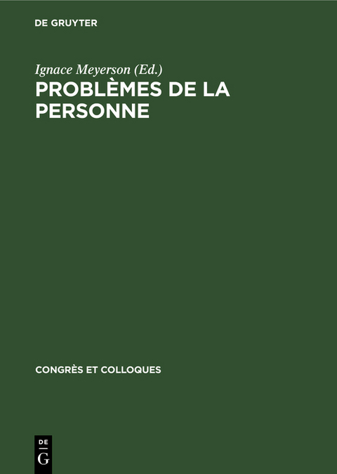 Probl&egrave;mes de la personne - 