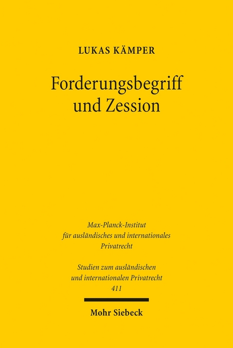 Forderungsbegriff und Zession -  Lukas K&auml;mper