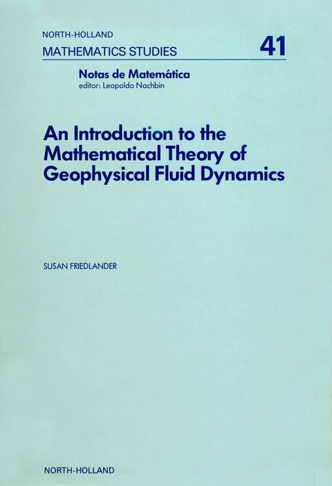 Introduction to the Mathematical Theory of Geophysical Fluid Dynamics