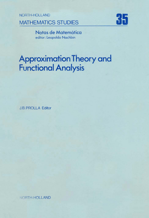 Approximation Theory and Functional Analysis - 
