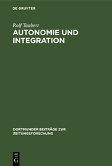Autonomie und Integration - Rolf Taubert