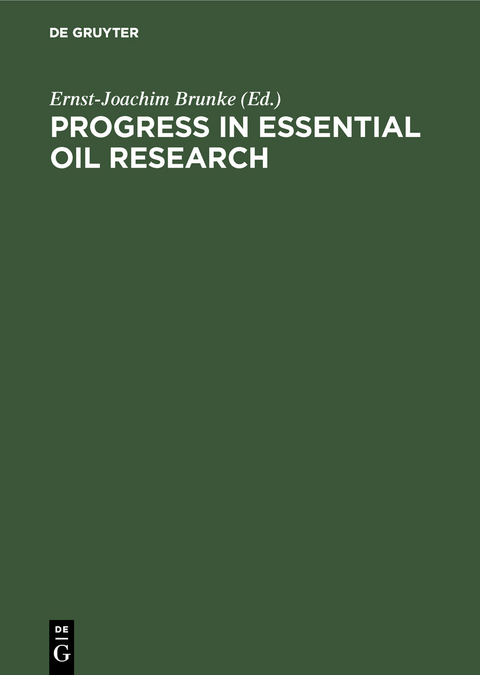 Progress in Essential Oil Research - 