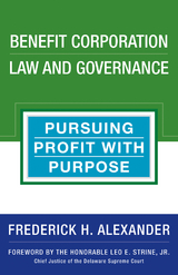 Benefit Corporation Law and Governance - Frederick Alexander