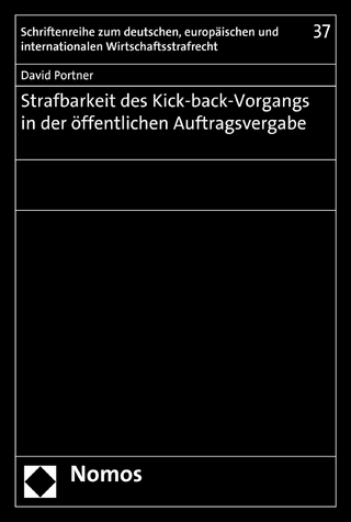 Strafbarkeit des Kick-back-Vorgangs in der öffentlichen Auftragsvergabe