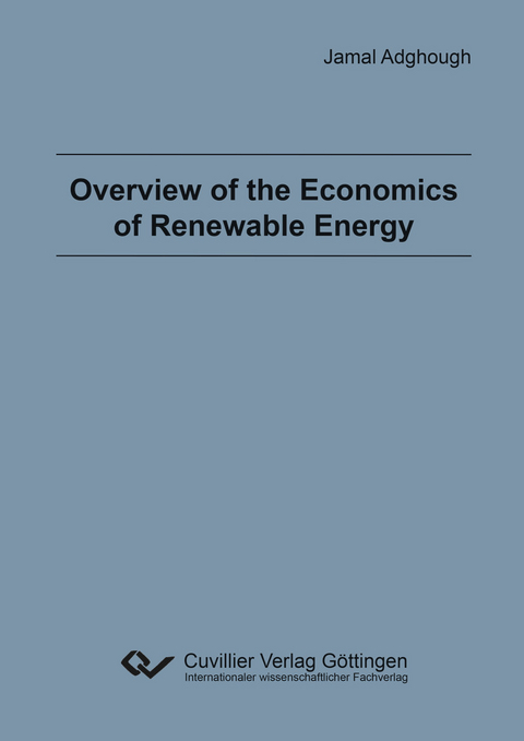 Overview of the Economics of Renewable Energy -  Jamal Adghough